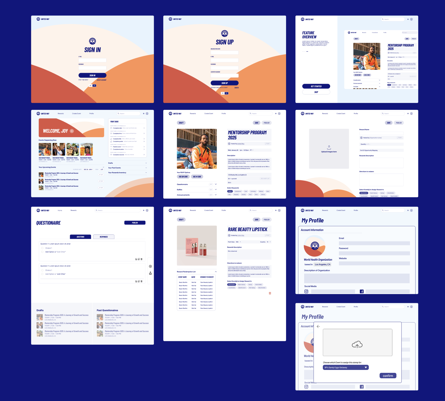 Mid fidelity admin iterations
