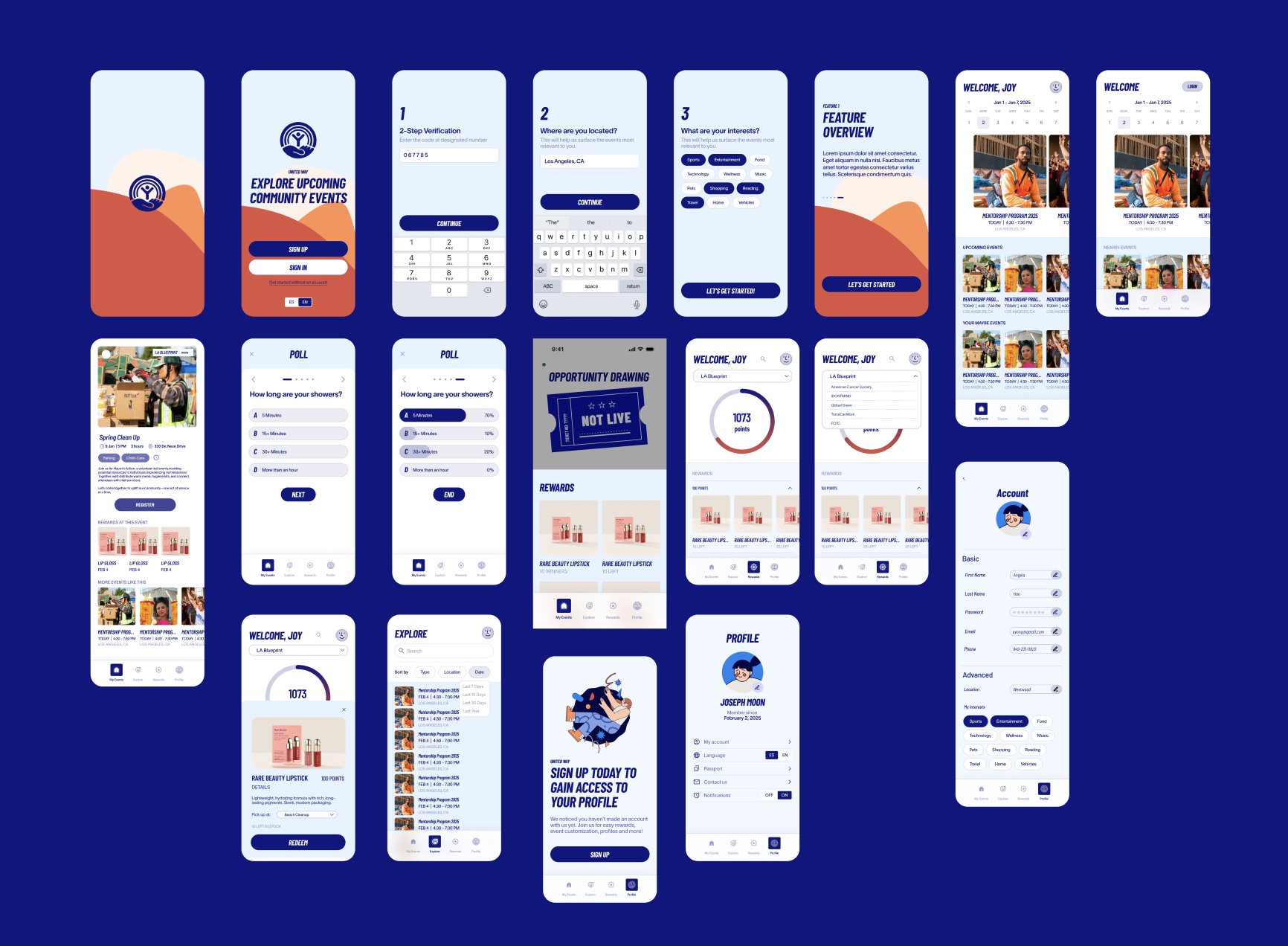 Mid fidelity mobile iterations